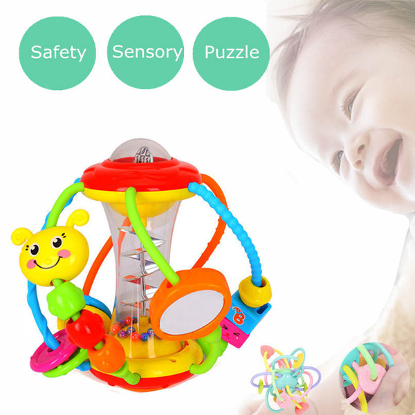 Baby Rattle Educational Infant Toys Ball Newborn Baby Gripping Rattles Hand Bell Toy Rattle Learn To Climb Puzzle Hand Catch Ball Class