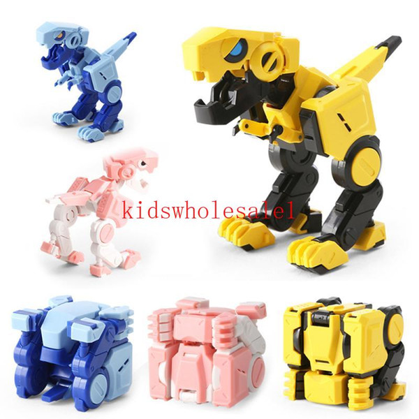 Transformation cube Deformable Dinosaursr Action Deformation Dinosaur Xmas Gift Toy Dinosaur Model Action Figures Kids Boy Gift