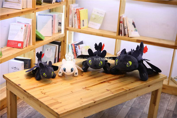 2019 35 cm, 45 cm, 60 cm dragon master animation film cartoon image plush toy white dragon toothless children gift