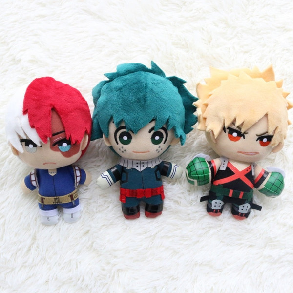 15CM My Hero Academia Plush Toy Stuffed Doll Figure Pendant Charm Key Chain Midoriya Izuku bakugou katsuki Todoroki Shoto