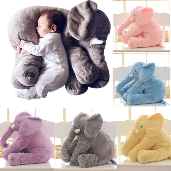 40cm Elephant Plush Toys Elephant Pillow Soft For Sleeping Stuffed Animals Toys Baby 's Playmate Gifts for Children Kids BY1317