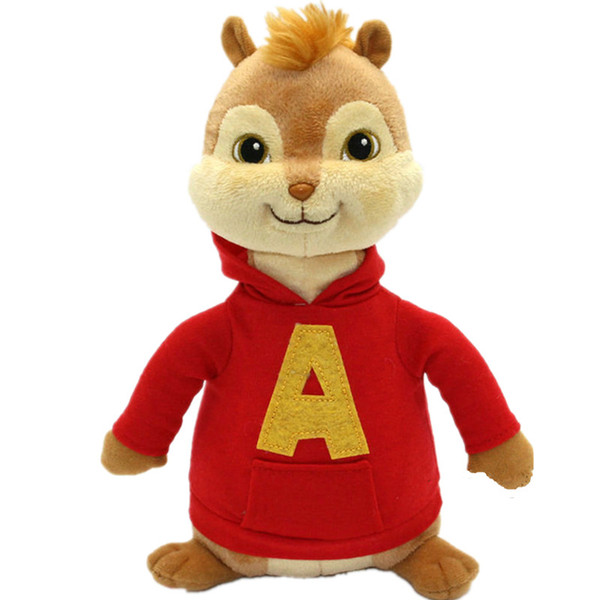 16CM Movie Alvin and The Chipmunks Alvin Soft Plush Toys Baby Christmas Gift free shipping