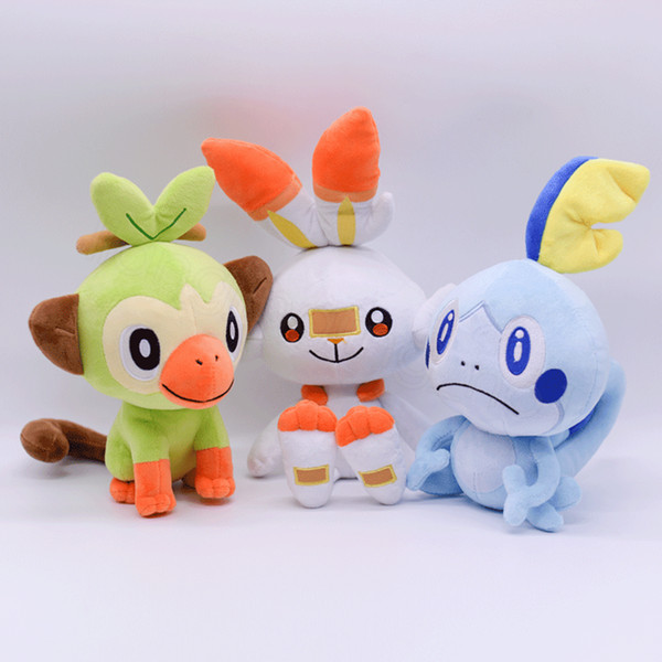 20cm Sword and shield gosanke plush Grookey Scorbunny Sobble stuffed doll Anime game peripheral plush toys party favor home decor FFA3488