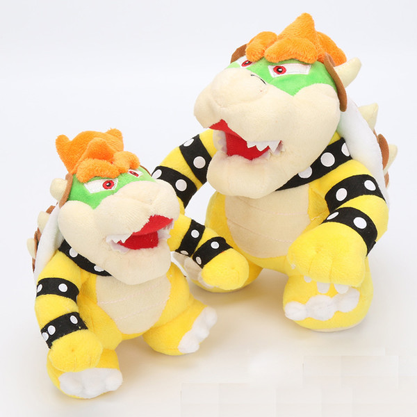 Super Mario Plush Toy Bowser Koopa Plush doll 2 styles Bowser Dragon Doll 17CM And 25CM Two Size