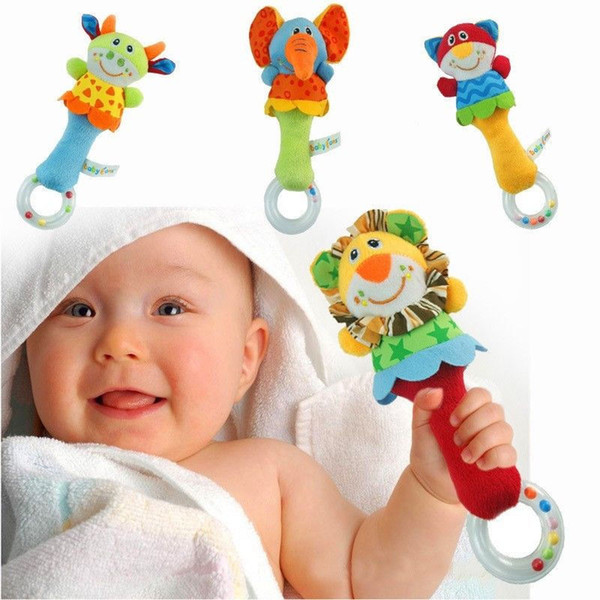 Cute Infant Baby Boy Girl Soft Handbells Rattles Stroller Bell Toy