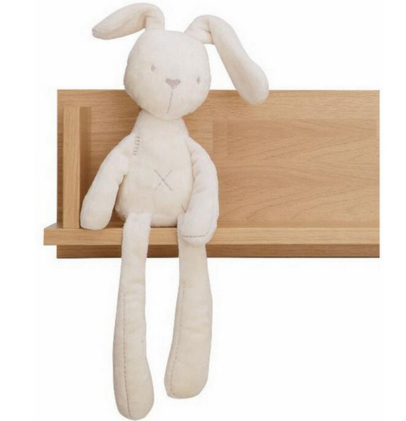 Kids Easter Rabbit Plush Toys White and Beige Soft Bunny Sleeping stuffed Doll Toddler Toys Kids Gift