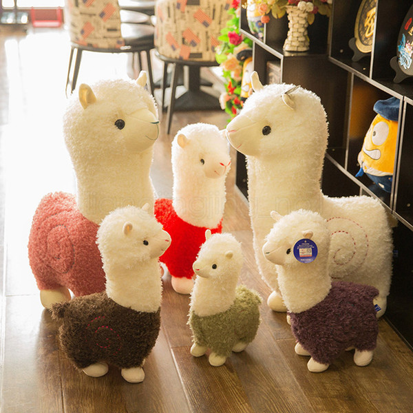 28/38CM Kid Plush Toy Alpaca Stuffed Doll kids Llama Brinquedos Animal Cartoon Toys Kids Girls Christmas Gift cute home decor FFA1139-1