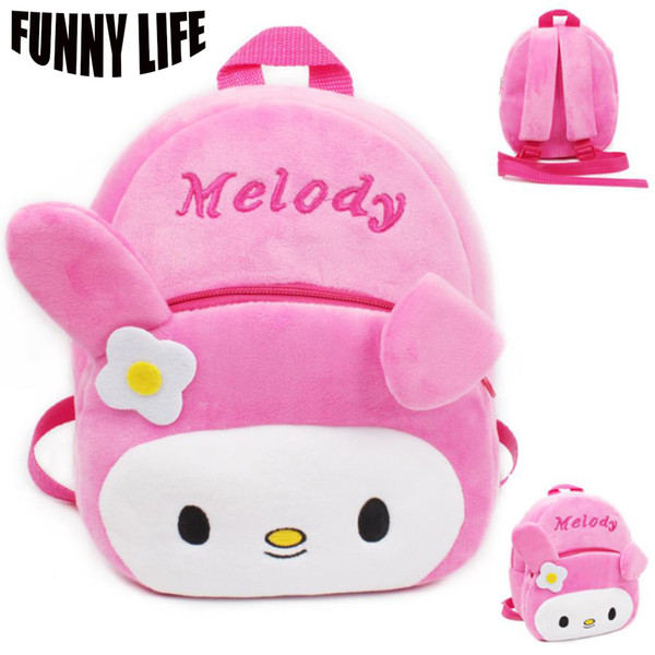 New girl cartoon rabbit cute plush backpack 23*20*9cm mochila bebe girls bag mouse hello kitty bag