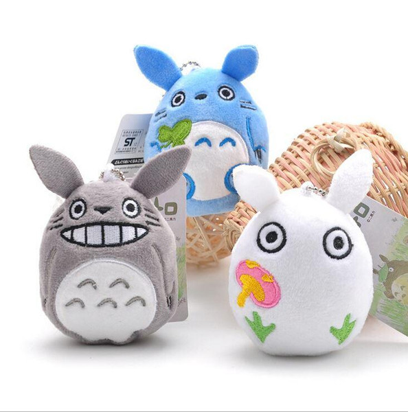 9CM Cartoon Totoro Plush Pendant Stuffed Soft Anime Totoro Key Chains Bag Pendant Kids Christmas Toys Doll Gift