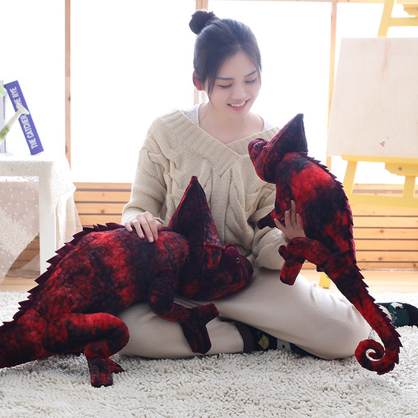 New Simulation Forest Animal Chameleon Plush Toy Stuffed Toys Children Toys Home Decoration Birthday Gift