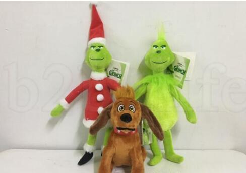 Movie The Grinch Plush Toy 18-40cm How the Grinch Stole Christmas Grinch Dog Plush Doll Toy Soft Stuffed Toys