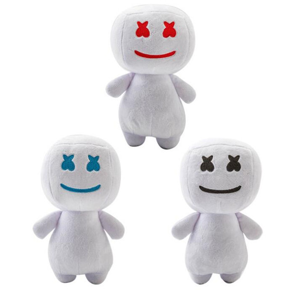 25CM New electronic syllable cotton candy DJ headset marshmello plush toy doll Halloween gift DJ marshmello plush DHL