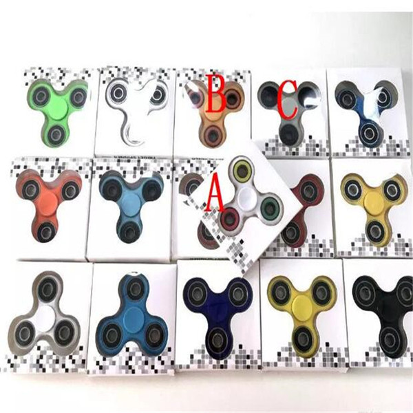 Stock ! EDC Fidget Spinner toy finger spinner toy Hand tri spinner HandSpinner EDC Toy For Decompression Anxiety Toys Rotate 2~2.5 minutes