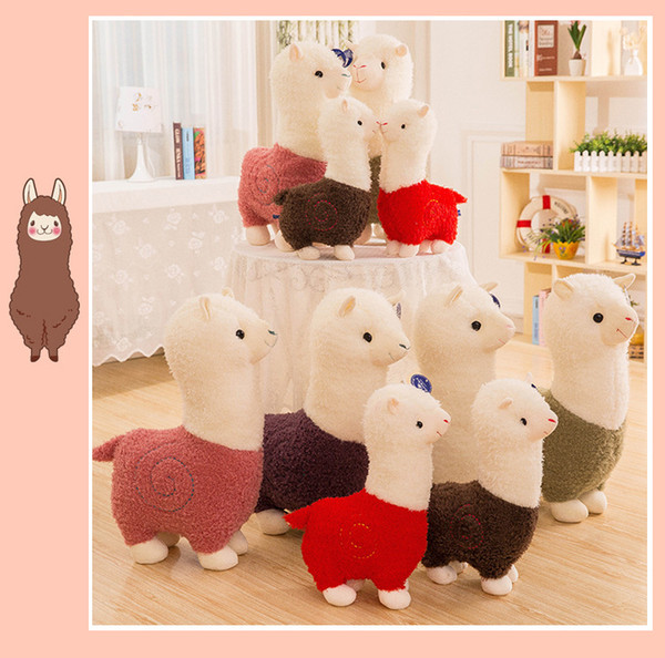 Grass Mud Horse Doll Alpaca Plush Toy Long Hair Pillow Cartoon Cute Sheep Short Plush Toy Cute Mini Filled Alpaca plush toy