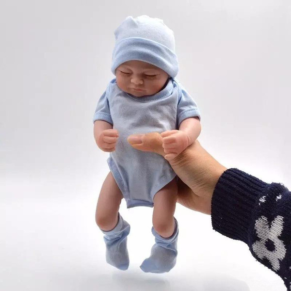 Full body silicone reborn baby dolls Reborn Baby Dolls Handmade Reborn 11 inch Real Looking Newborn Baby Girl Silicone Realistic Doll epacke