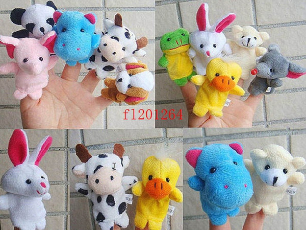 10pcs/lot Free shipping Cartoon Finger Puppet Finger Toy Finger Doll Animal Doll Baby Dolls for Kid's Fairy Tale Finger Toys Puppet