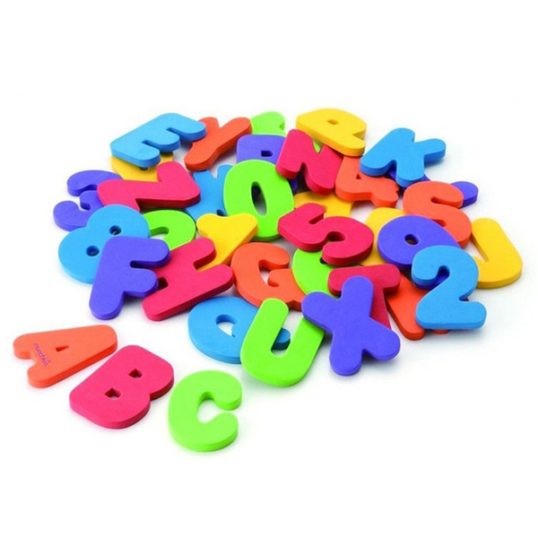 10sets/lot Kids & Children & Baby Bath Toys water toys Classic Educational 36pcs/set (26 Letters + 10 Numbers )