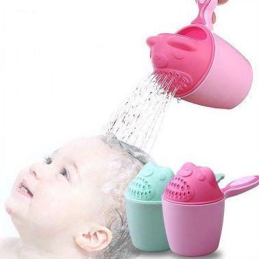 Baby Cartoon Bear Bathing Cup Newborn Kid Shower Shampoo Cup Bailer Baby Shower Water Spoon Bath Wash Cup For 2 Color EEA1406-4