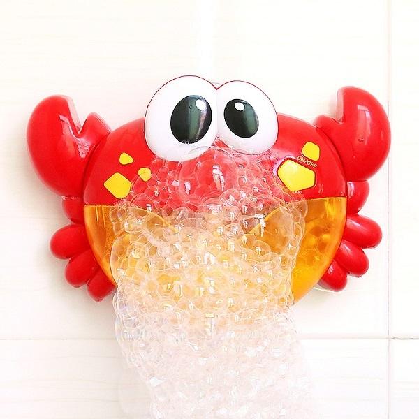 Music Baby Bath Toys Kids Pool Swimming Bathtub Soap Machine Automatic Bubble Funny Crab Frog Cloud Duck BathToy Wholesale