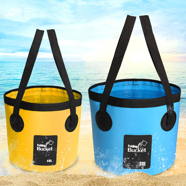 New Portable Travel Bag Fishing Bucket Folding Bucket Bag Outdoor Convenient Travel Car Wash Bucket Outdoor Waterproof Bag