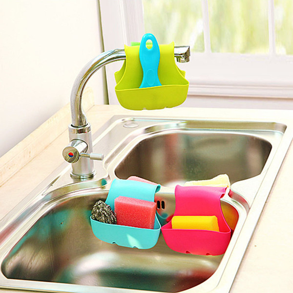 Hot Selling Silicone Double Sink Caddy Saddle Style Kitchen Organizer Storage Sponge Holder Rack Tool Draining Rack Kitchen Tools Z0116