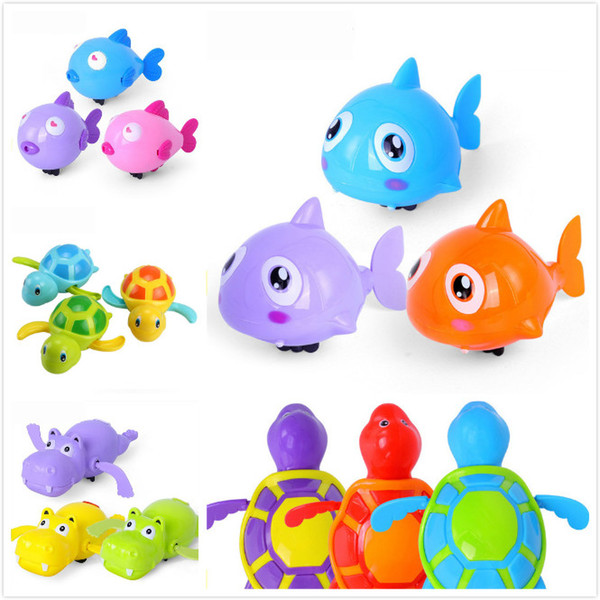 Single Sale Cute Cartoon Animal Tortoise Classic Baby Water Toy Infant Swim Turtle Wound-up Chain Clockwork Kids Beach Bath Toys