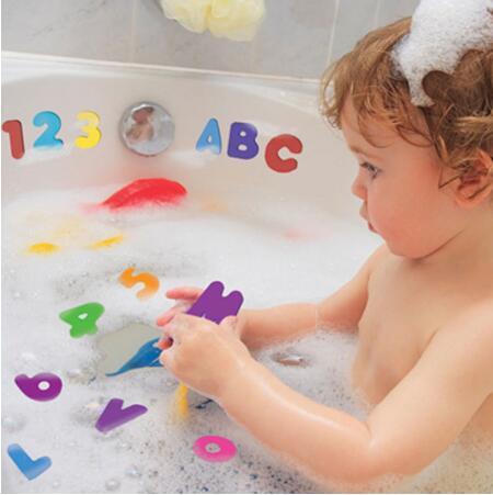 Baby Foam Letter and Numbers Stickers Water Stickers Toy Kids Children Floating Bath Shower Toy 36pcs (26 Letters + 10 Number)