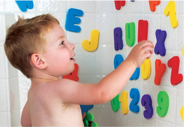 Wholesale- Kids & New Baby Bath Toy 36pcs Soft Foam Letters Numbers Bath Toys Classic Educational 36pcs/set (26 Letters + 10 Numbers )