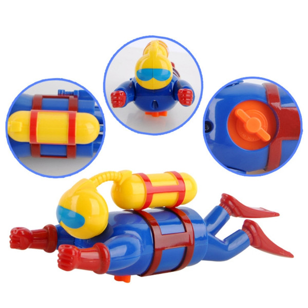 Bathtub Diver Toy Swimmers Scuba Diver Toy Wind Up Clockwork Sea Baby Bath Simulation Sea for Kids