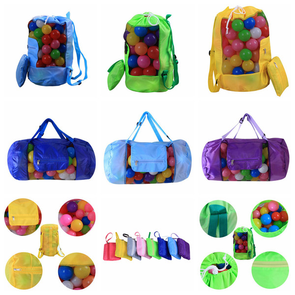 Kids Beach Toys Receive Bag Folding Mesh Sandboxes 24*48cm Child Sandpit Storage Shell Net Sand Away Beach Mesh Pouch Bag 100pcs OOA4933