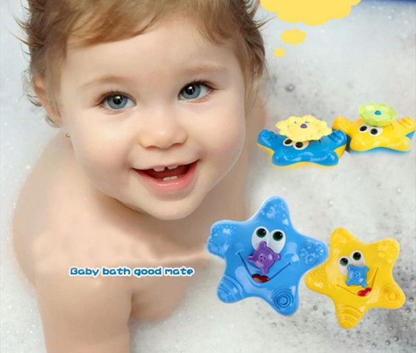 Rotating Floating Starfish Baby Bath Toy Swim Pool Toy Water Fountain Bathtime Toy Water Spray Toys