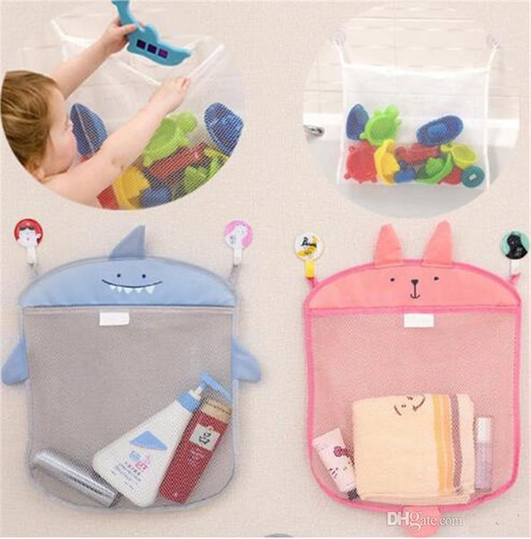 Baby bathroom mesh bag for baths toy bag kids basket for toys net cartoon animal shapes waterproof cloth sand toys beach stroage TO409