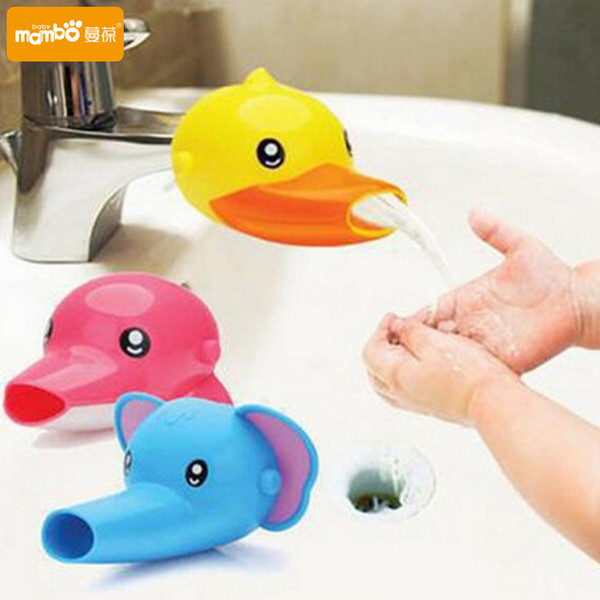 60 pc Free shipping Happy Fun Animals Faucet Extender Baby Tubs Kids Hand Washing Bathroom Sink Gift Fashion and Convenient