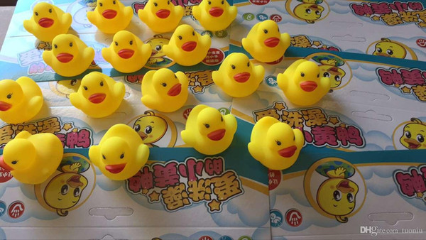 new Baby Bath Water Duck Toy Sounds Mini Yellow Ducks Bath Small Duck Toy Children Swiming Beach Gifts