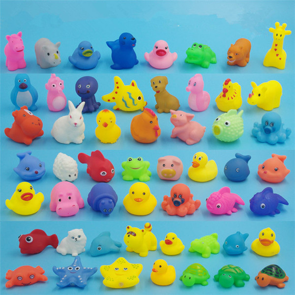 High Quality Baby Bath Water Duck Toy Sounds Mini Yellow Rubber Ducks Bath Small Duck Toy Children Swiming Beach Gifts