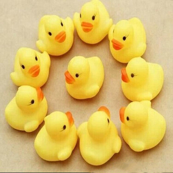 Cheap wholeslea Baby Bath Water Toy Yellow Duck Toys Sounds Yellow Rubber Ducks Kids Bathe Swiming Beach Gifts