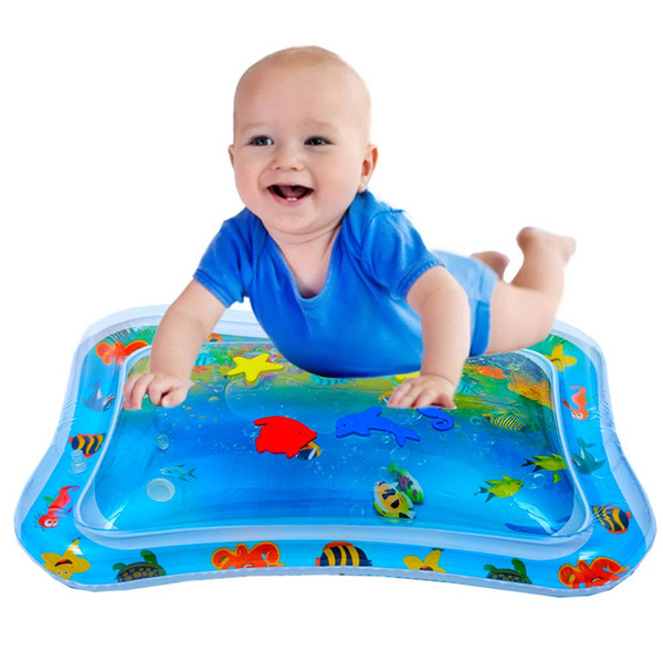 Inflatable Tummy Time Premium Water Mat Infants & Toddlers, The Perfect Fun Time Play Activity Center Your Baby's Stimulation Growth