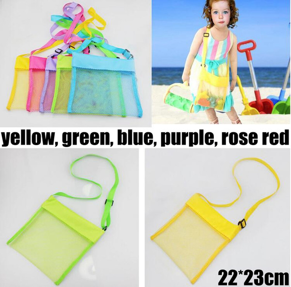 Kids Beach Toys Receive Bag Mesh Sandboxes Away All Sand Child Sandpit Storage Shell Net Sand Away Beach Mesh Pouch 5color choose free