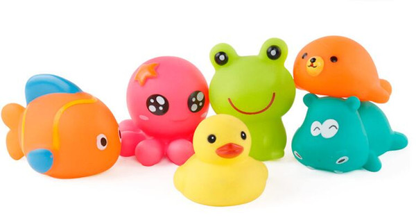 Baby Kids Bathing Toys Animal Swimming Play Bath Water Toy Funny Soft Rubber Float Spray Water