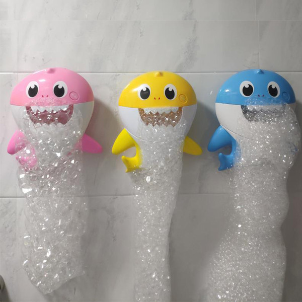 Wholesale Baby Shark Bath Bubble Maker With Music Baby Kids Bath Toy Pool Swimming Bathtub Soap Machine Pinkfong Baby Shower Companion Toy