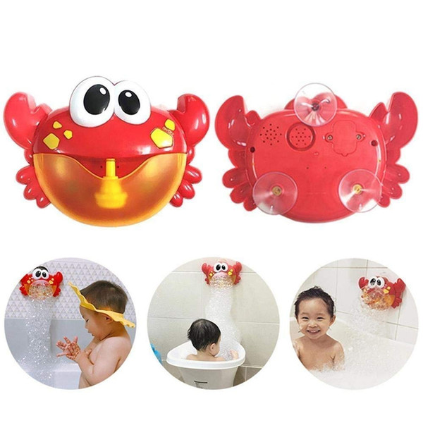 2019 New Arrival Bubble Crabs Baby Bath Toy Funny Bath Bubble Maker Pool Swimming Bathtub Soap Machine Toys for Children Kids