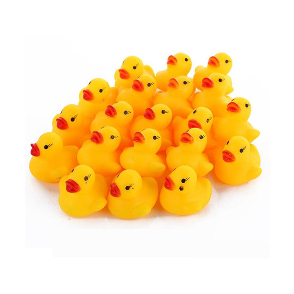 Mini Rubber duck bath duck PVC with sound Floating Duck Baby Bath Water Toy for Swimming Beach Gift for Kids Baby 0-12M