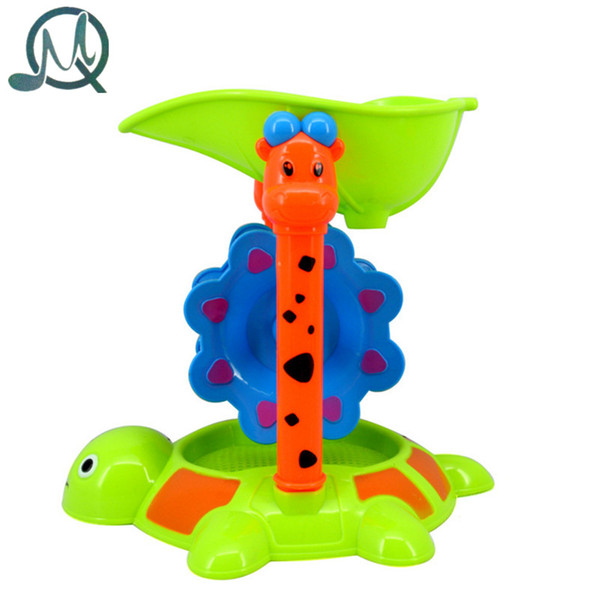 Wholesale- MQ 5 Pieces Beach Sand Hourglass Turtle Toy Set with Mesh Bag for Kids - Color Random