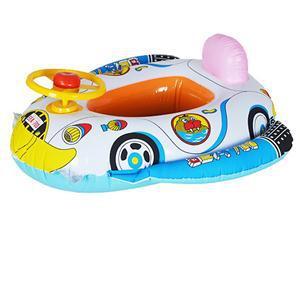 Cute Cartoon Baby Swimming Seat Ring Children Swim Ring Water Sports Kids Inflatable Car Style Pool Float Boat