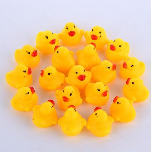 Baby Bath Water Duck Toy Sounds Mini Yellow Rubber Ducks Bath Small Duck Toy Children Swiming Beach Gifts