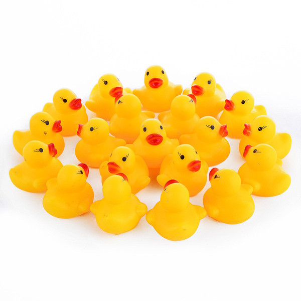 10 pcs / lot Cute Baby Kids Toy Rubber Ducks Bath Toys Bath Room Funny Water Play for Newborn Children Girls Toys for Children