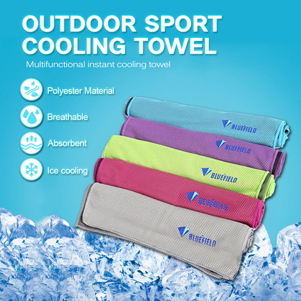 Portable Quick-drying Cool Towel 30x100cm BLUEFIELD Microfibre Cool Towel Outdoor Sports Camping Travel Towes Gym Towel