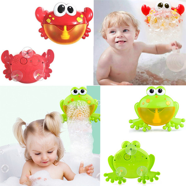 Outdoor Bubble Frog Crabs Baby Bath Toy Bubble Maker Swimming Bathtub Soap Machine Toys for Children With Music Water Toy