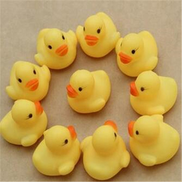 Baby Bath Water Duck Toy Sounds Mini Yellow Rubber Ducks Bath Small Duck Toy Children Swiming Beach Gifts DHL Free