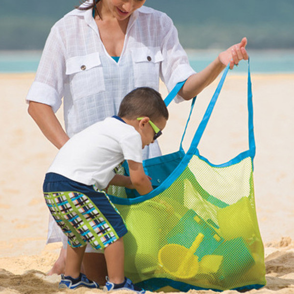 TFY Large & Portable Family Size Beach Mesh Bag Tote Organizer - Great for Toys, Balls and Beach Items